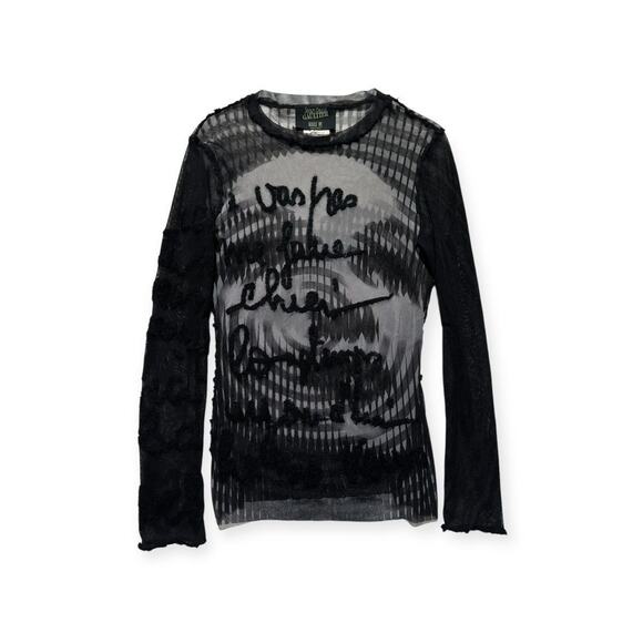 Greta Garbo illusion button up - Picture 1 of 4